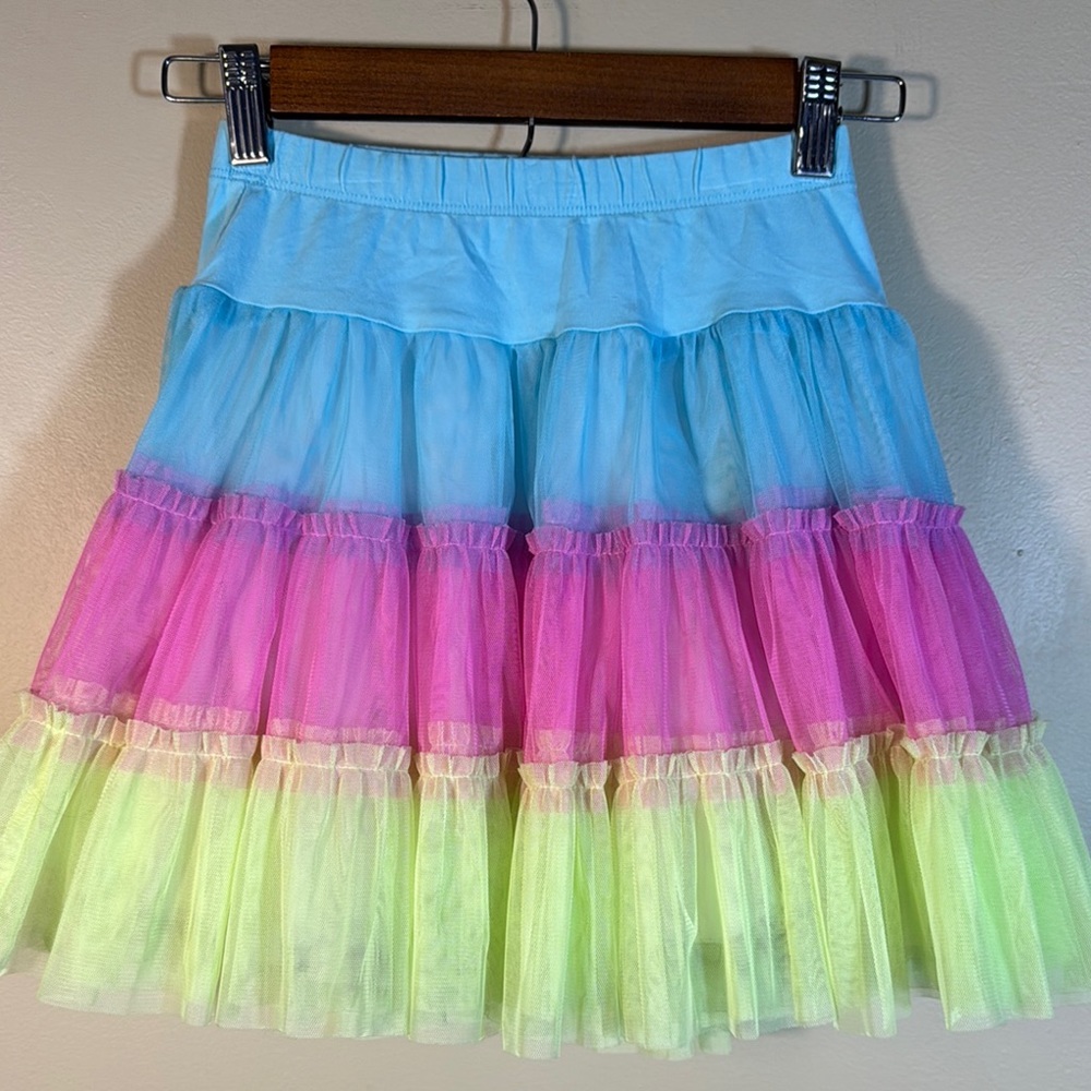 Jona Michelle Colorful Tiered net Tutu  Skirt Girls Size 8